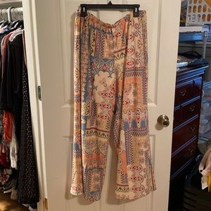 Melissa Paige palazzo pants size 2X multicolored. Brand new
